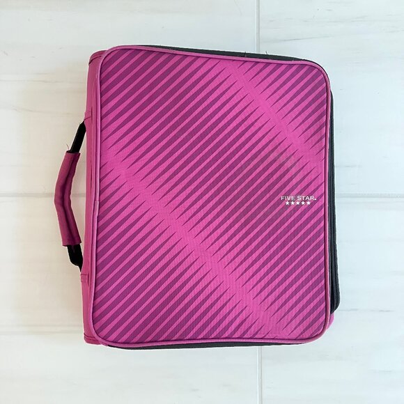 Five Star Zipper Binder Organizer - Hot Pink - Picture 1 of 8